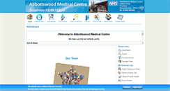 Desktop Screenshot of abbottswoodmedicalcentre.co.uk