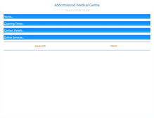 Tablet Screenshot of abbottswoodmedicalcentre.co.uk